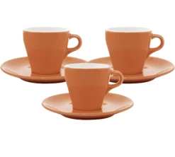Tasses Et Sous Tasses Orange 9cl X3 - ORIGAMI