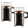 2 Tasses Cuivre Rosée - 30 Cl - Bodum Chambord -Les Amateurs De Café 2 tasses chambord bodum anse 30cl