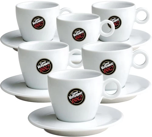 Caffè Vergnano Tasses - CAFFE VERGNANO - Tasses Et Sous-tasses Cappuccino 18cl X6 3 Caffè Vergnano Tasses - CAFFE VERGNANO - Tasses Et Sous-tasses Cappuccino 18cl X6