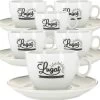 6 Tasses Cappuccino Et Sous-tasses Porcelaine - 17.5 Cl - Cafés Lugat -Les Amateurs De Café 6 tasses pour cappuccino cafes lugat