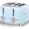 Grille-pain Smeg TSF03PBEU 4 Tranches Bleu Azur -Les Amateurs De Café 74778 tsf03pbeu