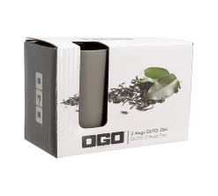 Mugs Isothermes OGO Living En Grès Gris 20cl X2 -Les Amateurs De Café 7912021 2