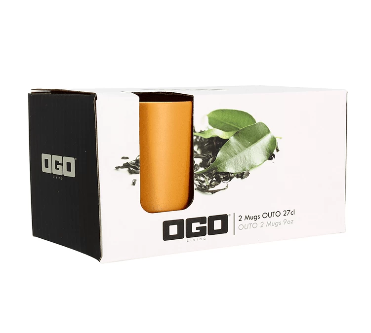 Mugs Isothermes OGO Living En Grès Jaune 20cl X2 4 Mugs Isothermes OGO Living En Grès Jaune 20cl X2 – Image 2