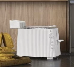 Grille-Pain électrique - 2 Fentes - Blanc Plissé- Alessi -Les Amateurs De Café alessi grille pain lifestyle 1