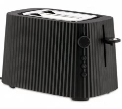 Set Petit-Déjeuner Gamme Plissé Noir ALESSI -Les Amateurs De Café alessi grille pain plisse noir1 1