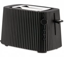 Grille-pain électrique - 2 Fentes - Noir Plissé- Alessi