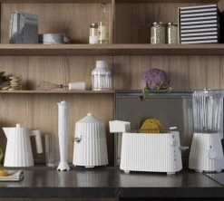 Grille-pain électrique - 2 Fentes - Noir Plissé- Alessi -Les Amateurs De Café alessi presse agrume plisseb4 1 1