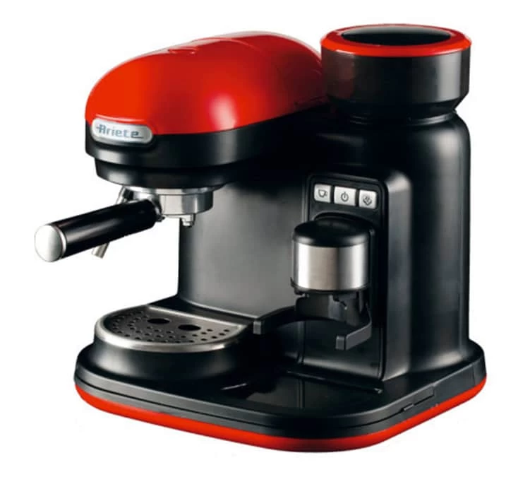Machine Expresso Avec Broyeur ARIETE Moderna 1318 Rouge 3 Machine Expresso Avec Broyeur ARIETE Moderna 1318 Rouge