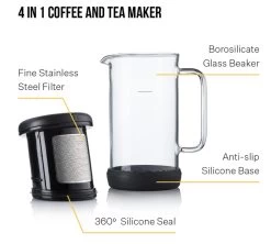 Carafe One Brew - Black - Barista&Co -Les Amateurs De Café bc carafe piston2