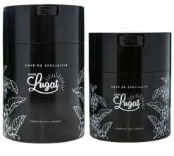 Boite De Conservation Noire Avec Vide D'air 500gr - Cafés Lugat -Les Amateurs De Café boites conservation lugat x2 1