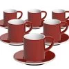6 Tasses Et Sous-tasses Espresso Bond 8 Cl Rouge - Loveramics -Les Amateurs De Café bondred 8clexpres