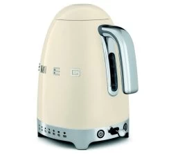 Bouilloire KLF04CREU Température Réglable Crème 1,7 L + Offre Cadeau - SMEG -Les Amateurs De Café bouil cremebouton