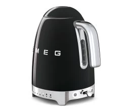 Bouilloire SMEG - Température Réglable - KLF04BLEU Noire 1,7 L + Offre Cadeau -Les Amateurs De Café bouilloire noire vernis smeg