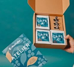 Coffret Atelier Profil Café : Expérience Dégustation Cafés En Grain -Les Amateurs De Café coffret 1 avec pince 1