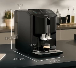 SIEMENS EQ300 - TF301E09 Noir - Garantie 3 Ans -Les Amateurs De Café dimensions 1