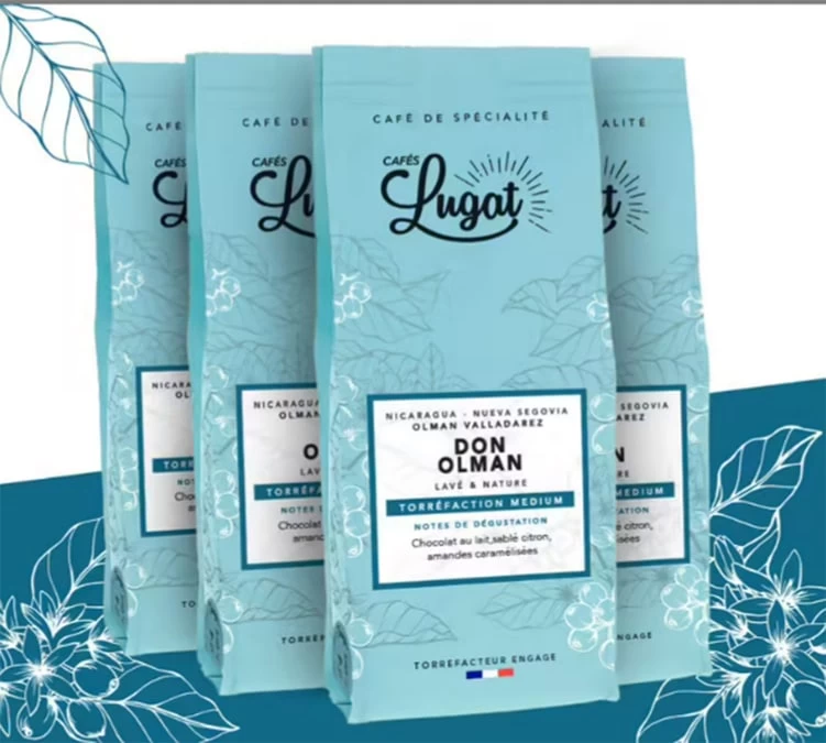 4x250g Café En Grain Nicaragua Don Olman - Cafés Lugat 4 4x250g Café En Grain Nicaragua Don Olman - Cafés Lugat – Image 2