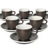 6 Tasses Espresso Et Sous-tasses Egg 8cl Gunpowder - Loveramics -Les Amateurs De Café egg gundpowder