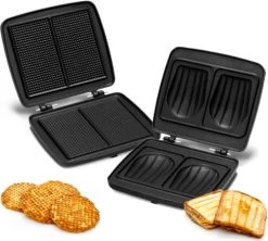 Gaufriers Frifri Multex WA102 Noir + Gaufrettes + Croquemonsieurs -Les Amateurs De Café gaufrier frifri wa102 3