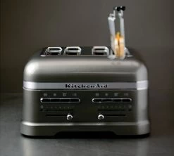 Toaster KitchenAid 5KMT4205EMS Artisan 4 Tranches Gris Etain -Les Amateurs De Café gp amb