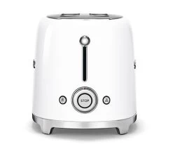 Grille-pain Smeg TSF02WHEU 4 Tranches Blanc -Les Amateurs De Café gp blc cote