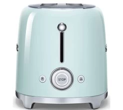 Grille-pain TSF02PGEU 4 Tranches Vert D'eau - SMEG -Les Amateurs De Café gp cotevertdeau