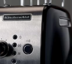 Grille-pain KITCHENAID - Onyx Noir 5KMT221EOB Noir Onyx -Les Amateurs De Café gp emp bouton