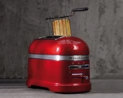 Toaster KitchenAid 5KMT2204EMS Artisan 2 Tranches Gris étain -Les Amateurs De Café grille pain kitchenaid 2 tranches rouge pomme 2 1