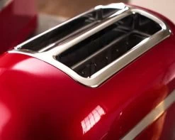 Toaster KitchenAid 5KMT2204EMS Artisan 2 Tranches Gris étain -Les Amateurs De Café grille pain kitchenaid 2 tranches rouge pomme 4 1
