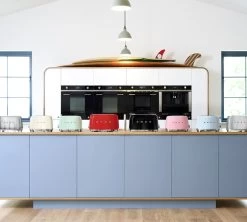 Grille-pain TSF02BLEU 4 Tranches Noir - SMEG -Les Amateurs De Café grille pain smeg coloris