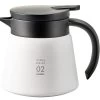 Carafe Isotherme V60 55 Cl Inox Double Paroi - Blanche - HARIO -Les Amateurs De Café hariov601 1