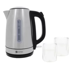 Bouilloire KT101 1.7L Inox + Verre Pylano + Offre Cadeau KOTTEA