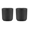 Set De 2 Mugs Douro Double Paroi - Porcelaine Noire - 10cl - BODUM -Les Amateurs De Café mug porcelaine noir