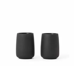 2 Tasses Double Paroi Nicola 150 Ml Noires - VIVA SCANDINAVIA