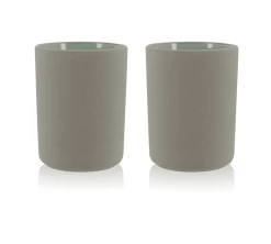 Mugs Isothermes OGO Living En Grès Gris 20cl X2