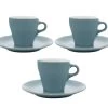 3 Tasses Et Sous-tasses Espresso Origami Turquoise - 9cl -Les Amateurs De Café origami turquoise 9x3