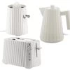 Set Petit Déjeuner Gamme Plissé Blanc ALESSI -Les Amateurs De Café pack petit dej blanc