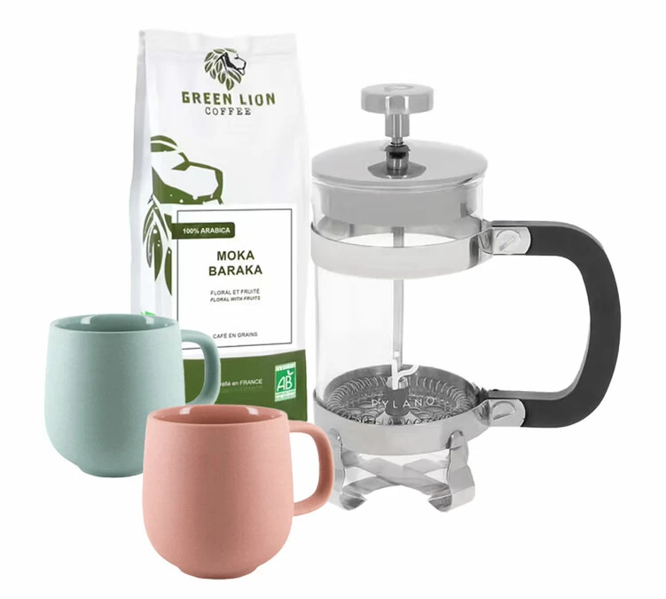 Pack Découverte " Consommer Mieux " - Cafetière à Piston 1L / 8 Tasses- Exclusivité MaxiCoffee 3 Pack Découverte " Consommer Mieux " - Cafetière à Piston 1L / 8 Tasses- Exclusivité MaxiCoffee