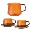 Carafe + Lot De 2 Tasses Et Sous Tasses - KINTO - 27 Cl Ambre -Les Amateurs De Café pichet et tassesx2 1