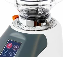 Moulin à Café QUAMAR Nemo-Q/E Blanc Mat Et Gris Bleu -Les Amateurs De Café quamar nemoqe blanc 3