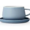 Mug Et Sous Tasse En Porcelaine - Hazy Blue - 30 Cl - Viva Scandinavia -Les Amateurs De Café scandinavia mug bleu 30cl