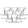 6 Tasses Café Caprice 9cl Et Ses Soucoupes - Duralex