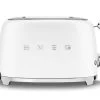Grille-pain SMEG TSF01WHMEU 2 Tranches Blanc Mat -Les Amateurs De Café smeg grillpain bmat1