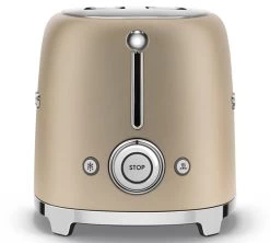 Grille-pain TSF01CHMEU 2 Tranches Or Mat - SMEG -Les Amateurs De Café smeg grilpain ormat3