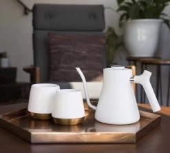 Bouilloire Traditionnelle Stagg Blanc 1 L Col De Cygne - FELLOW -Les Amateurs De Café staggblanc tass