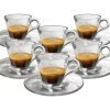Caffè Vergnano Tasses - CAFFE VERGNANO - Tasses Et Sous-tasses En Verre 5cl X6 -Les Amateurs De Café tasses vergnano