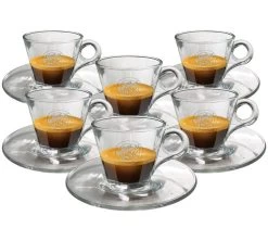 Caffè Vergnano Tasses - CAFFE VERGNANO - Tasses Et Sous-tasses En Verre 5cl X6