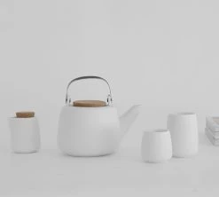 Lot De 2 Tasses Nicola En Porcelaine Blanche 15cl - Viva Scandinavia -Les Amateurs De Café theiere tasse blc 2