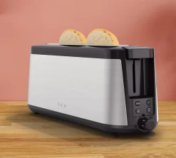 Grille Pain Tefal TL430811 Element Longue Fente Noir Et Gris -Les Amateurs De Café tl430811 05