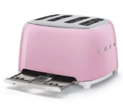 Grille-pain TSF03PKEU 4 Tranches Rose Vernis - SMEG -Les Amateurs De Café toaster4tr rose3