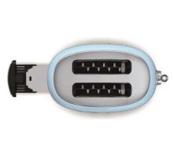 Grille-pain TSF01PBEU 2 Tranches Bleu Azur - SMEG -Les Amateurs De Café toaster azur fentes